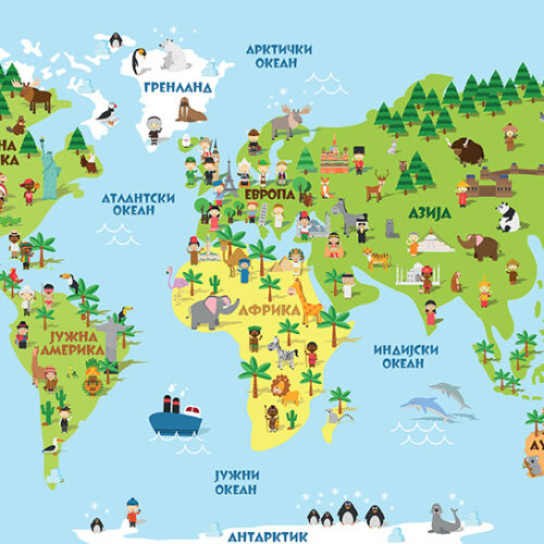Foto tapete Mapa sveta 17